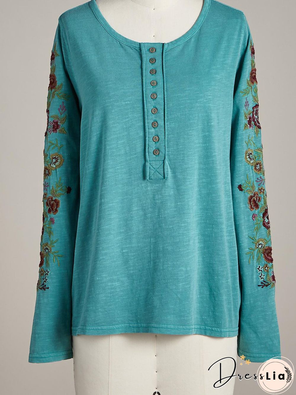 Printed Boho Long Sleeve T-shirt