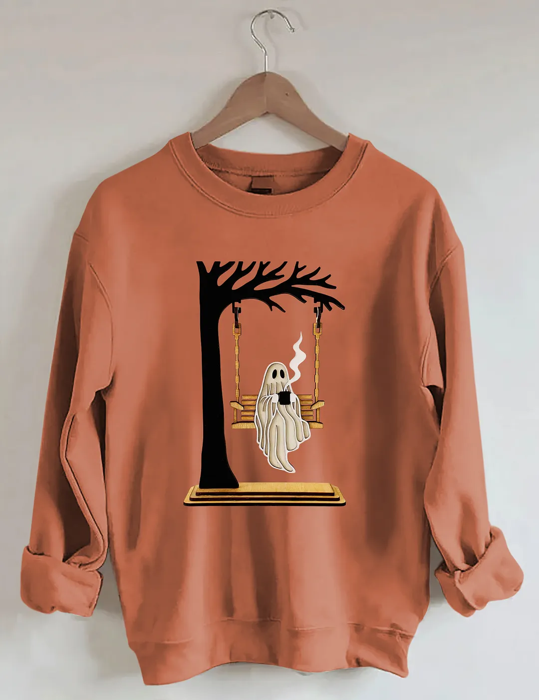 Chilling Ghost On Swing Sweatshirt