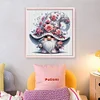 (US Only)Gnome Printed Cross Stitch Kit 40x40cm DIY 11CT Thread Art Needlework Home Decor