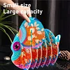 Oranger Fisch 5d DIY Tiermuster Diamantbemalungsuntersetzer mit Halter