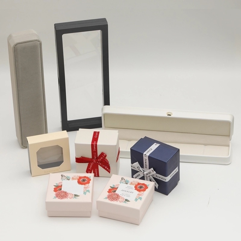 Basic Modern Style Classic Style Bow Knot Plastic Paper Gift Box Jewelry Boxes