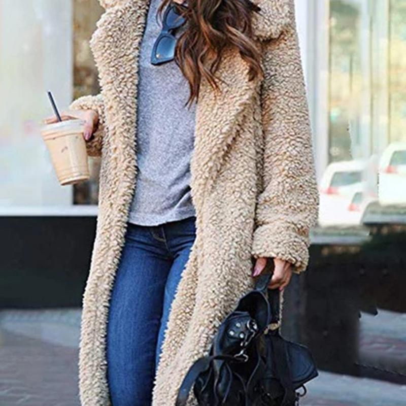 ChocoTeddy Plush Wool-Blend Coat – Suede-Trim Textured Sherpa main image 0