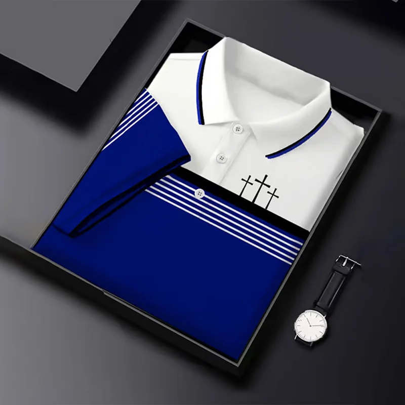 Men's Retro Faith Casual Printed Polo Shirt