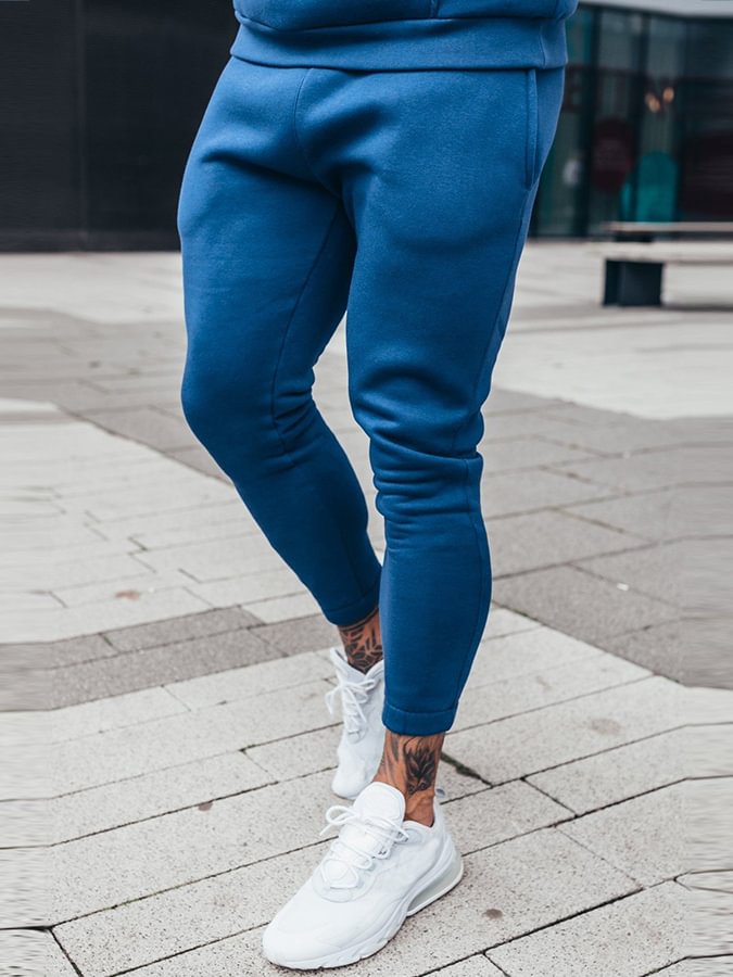 Men's Blue Casual Sport Pants