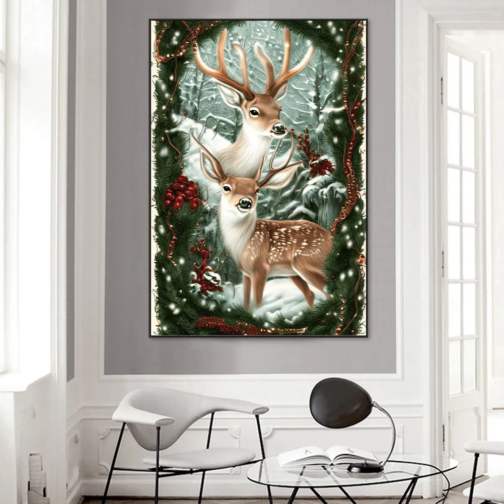 Diamond Painting - Full Round Drill - Snow Elk(Canvas|50*70cm)