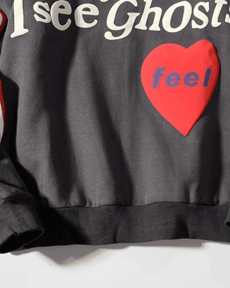 Brownm Letters Printed Long Sleeve Hoodie