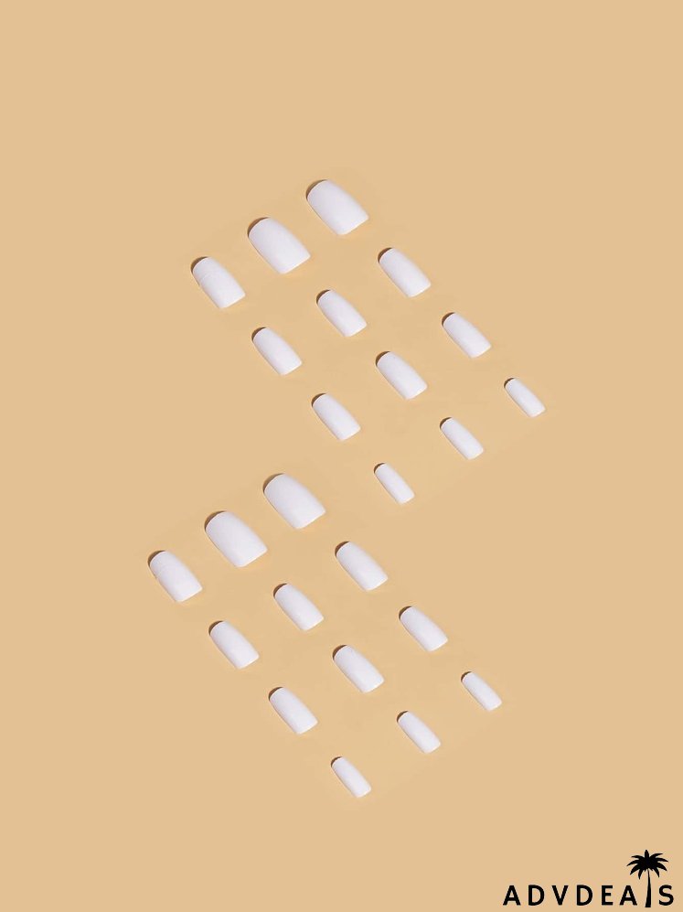 24pcs Solid Fake Nails