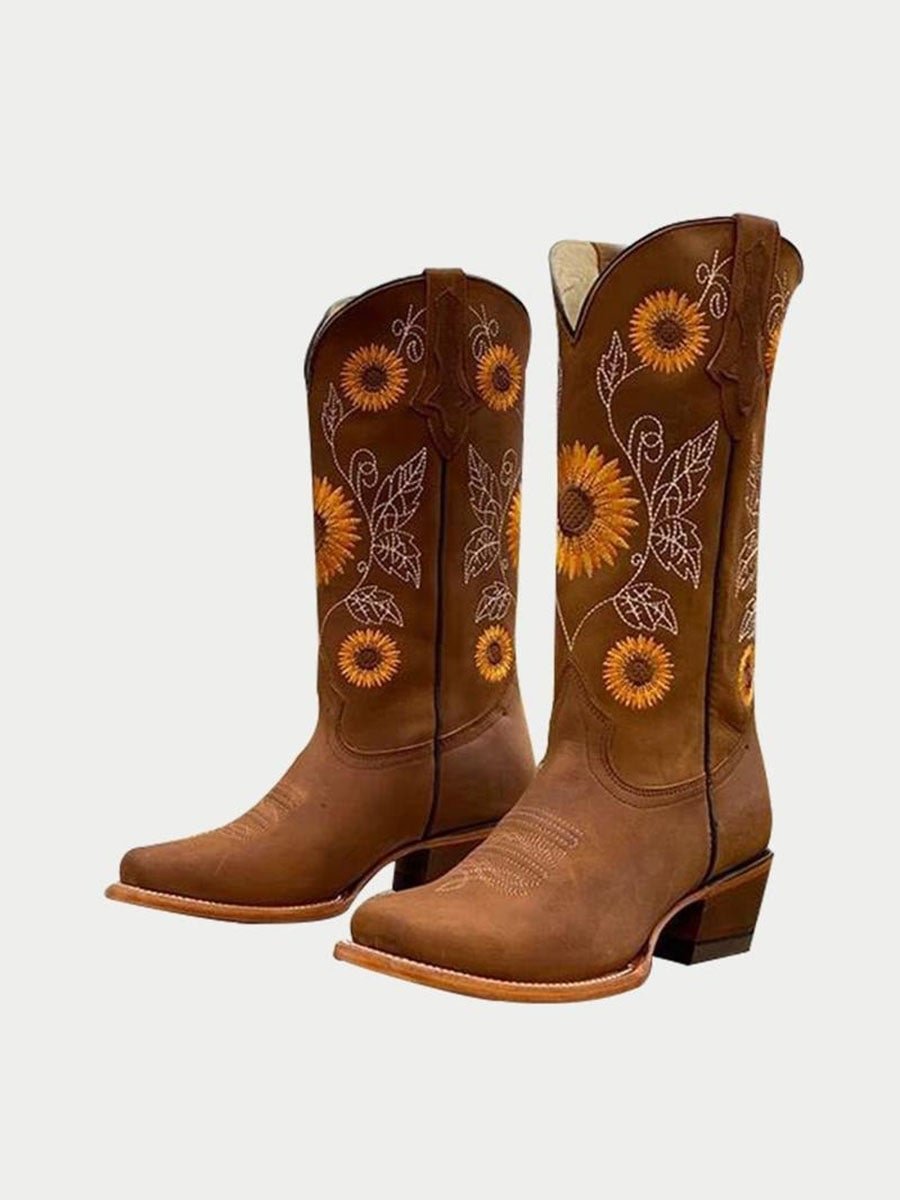 Women's Sunflower Boots Ethnic Style Boots