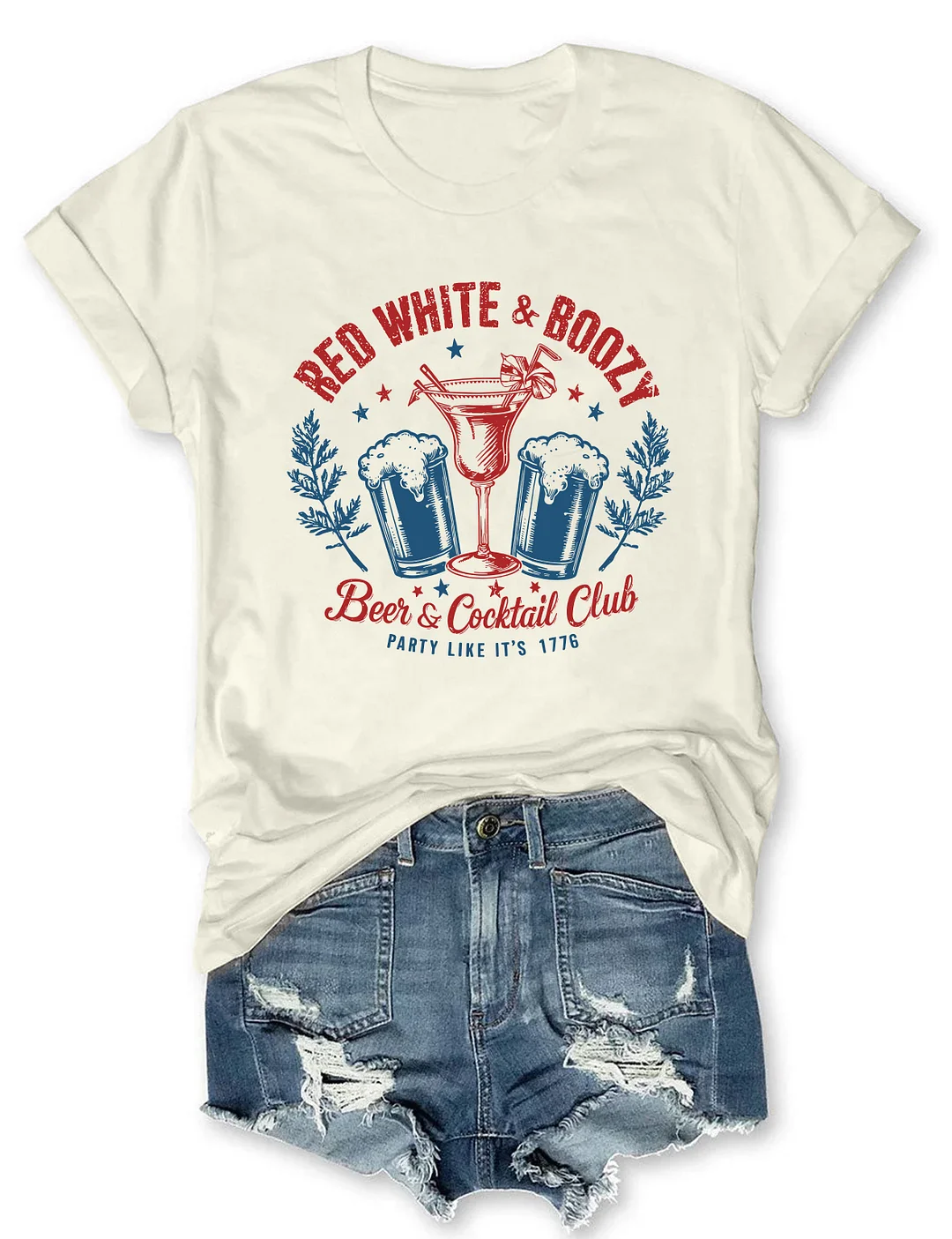 Red White & Boozy 4th Of July T-shirt