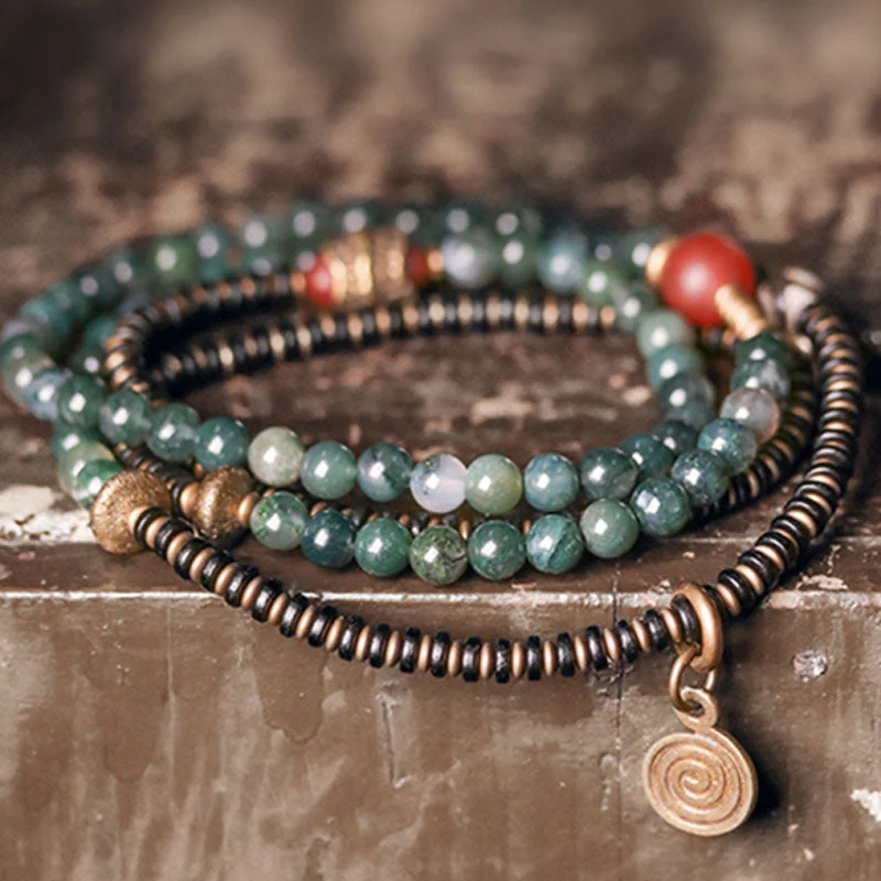 Ebony Green Phantom Blessing Charm Bracelet Necklace