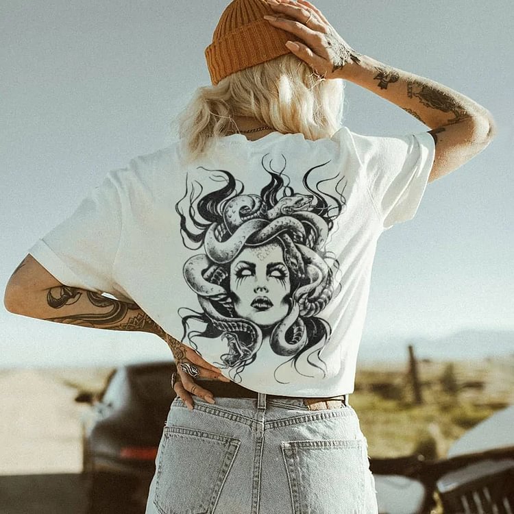 BrosWear Medusa Print Cool T-Shirt