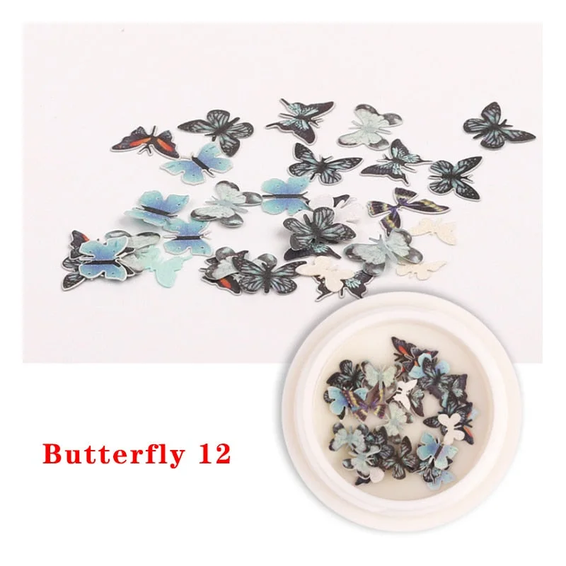 Spring Summer Flower Nail Decoration Wood Pulp Paper Mini Daisy Simulation Flower Butterfly Fashion DIY Nail Art Design Charm