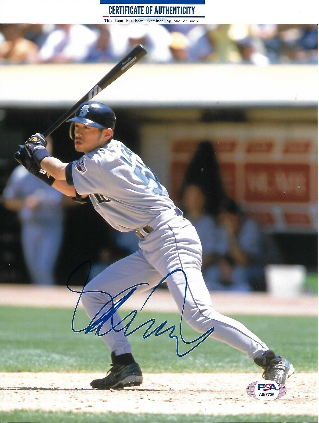 ICHIRO SUZUKI signed autographed SEATTLE MARINERS 8X10 Photo Poster painting HOF COA PSA AI87735