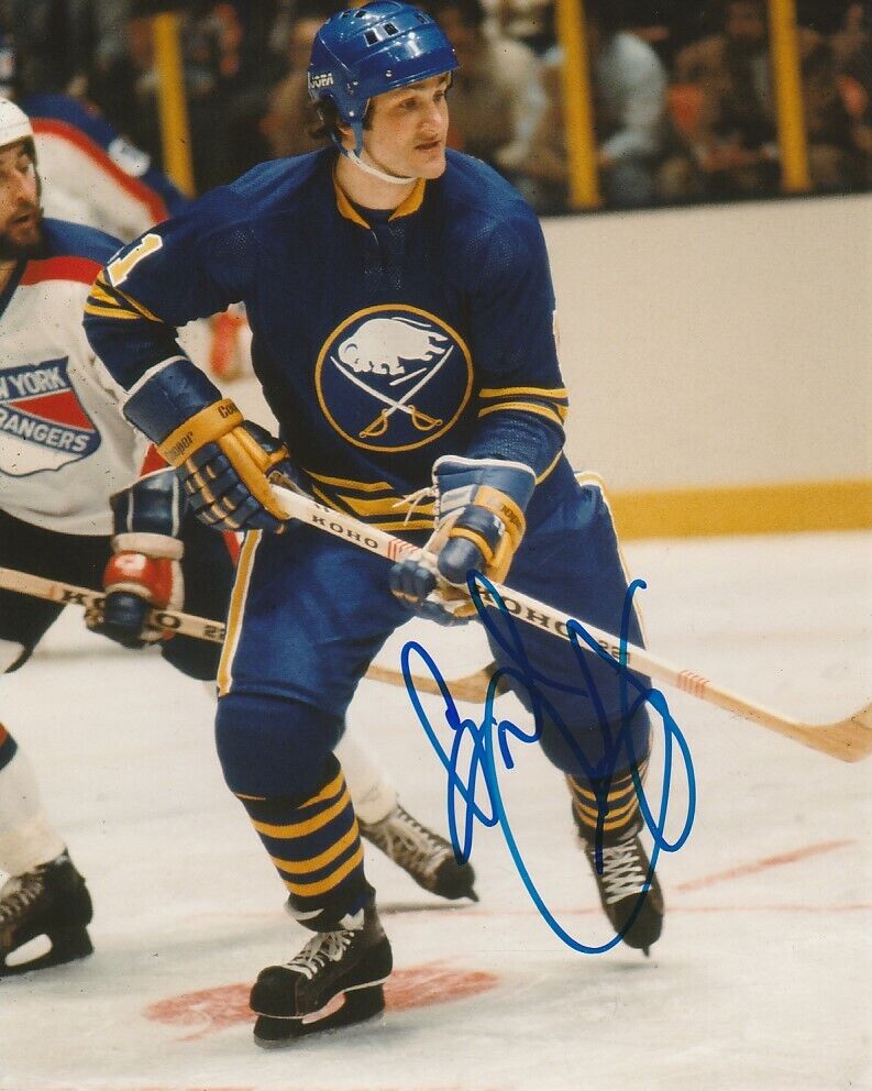 VINTAGE GILBERT PERREAULT SIGNED BUFFALO SABRES 8x10 Photo Poster painting! HHOF Autograph PROOF