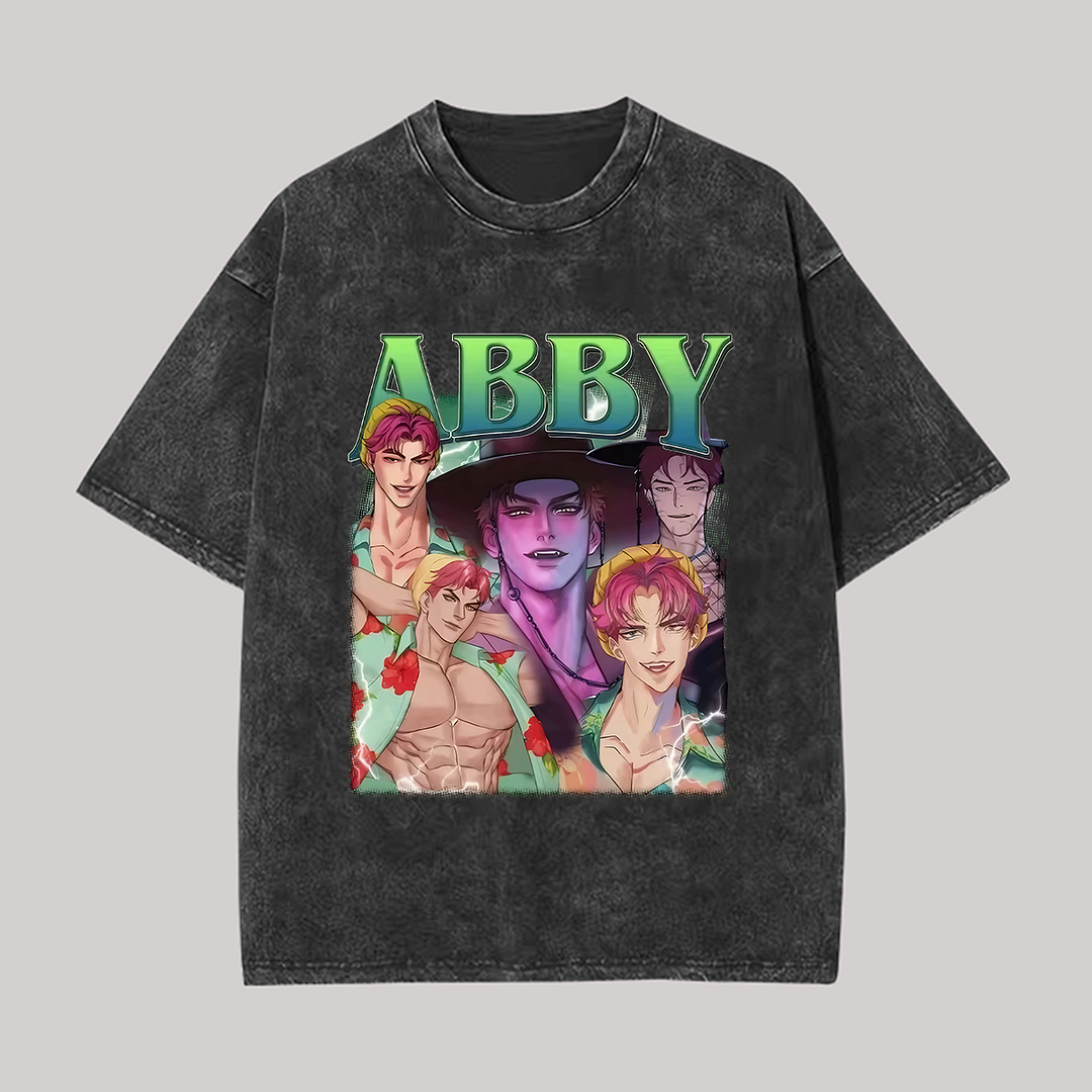 Abby KPop Demon Hunters Printed Unisex Washed T-Shirt