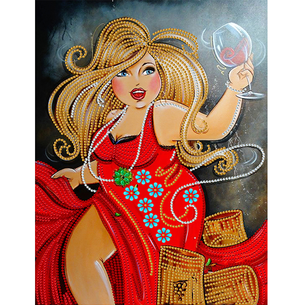 

Beautiful Fat Woman - Special Shaped Diamond Painting - 30*40CM, 501 Original