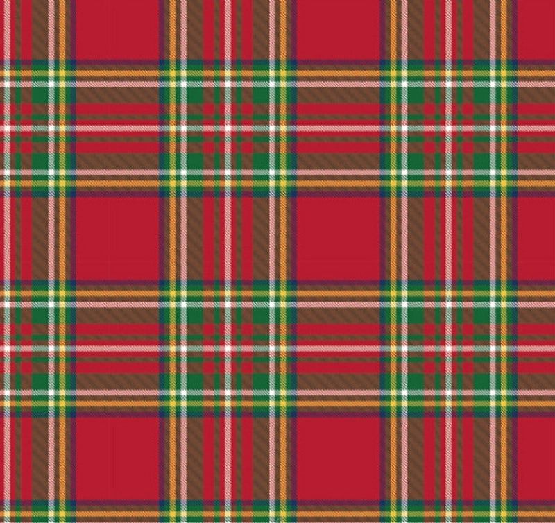 Christmas Fashion Plaid Snowflake Coated Paper Party Gift Wrapping Supplies