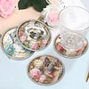 (US Local)[Upgrade]4Pcs Acrylic Special Shape Puppy DIY Waterproof Diamond Painting Coaster