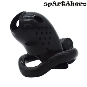 pornhint Pornhint Male Chastity Device Resin Cage Men Bird Locking Belt Restraint with 4 Rings