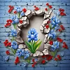 4pcs 5Diamond Painting -DIY Round Drill Flowers in The Wall