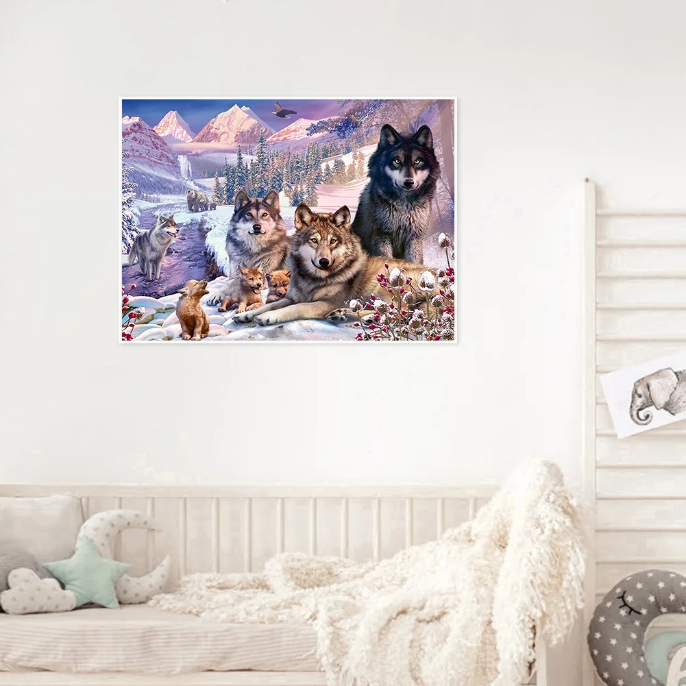 Diamond Painting - Full Round Drill - Wolf(Canvas|60*50cm)