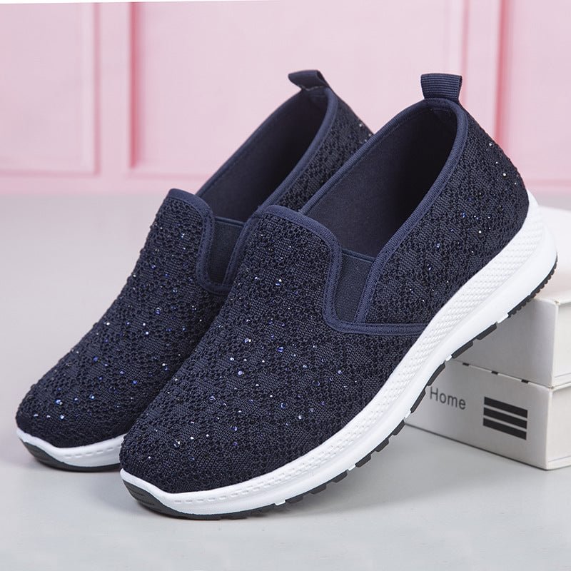 Soft-soled flying knit women's shoes