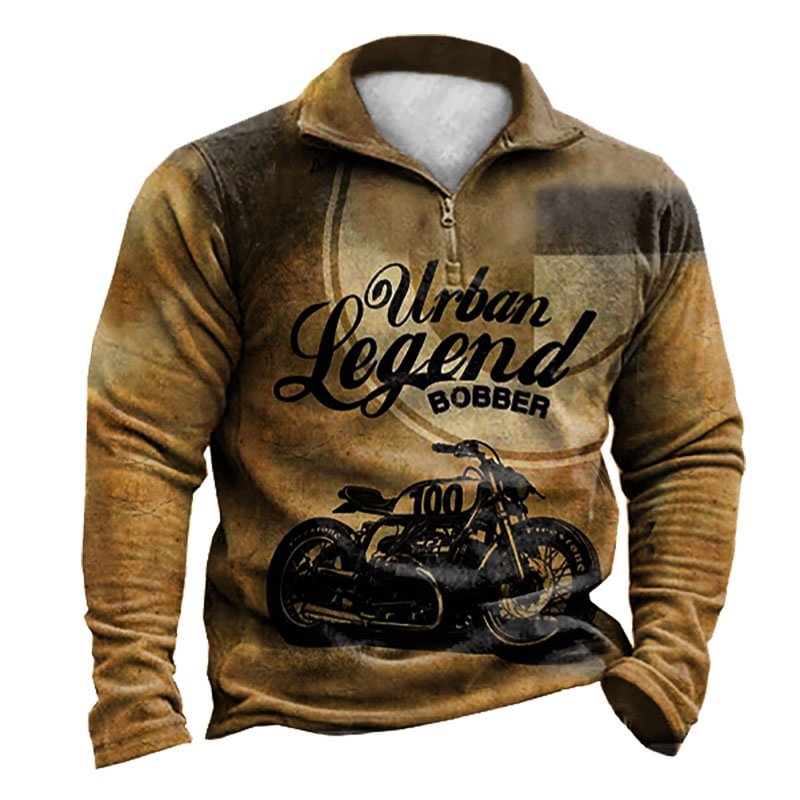 Men's outdoor leisure retro motorcycle long sleeve Sweatshirt / [viawink] /