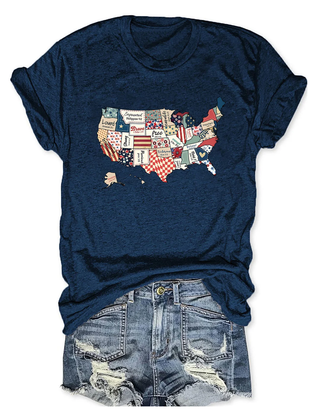 America USA Map T-shirt