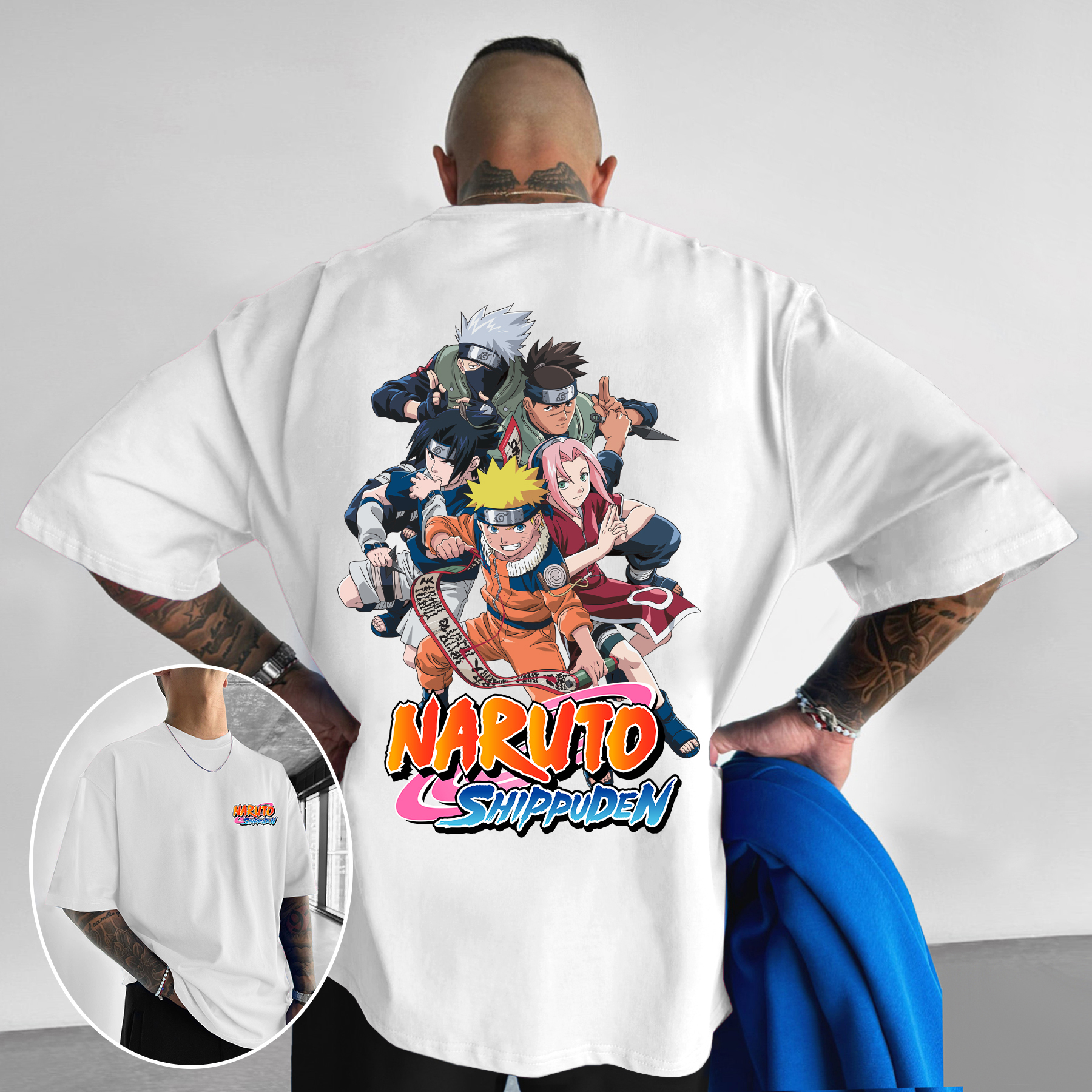 Casual Naruto Anime Print T-shirt