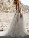 Lace Split-Joint Bandeau Wedding Maxi Dress