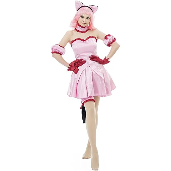 Tokyo Mew Mew Momomiya lchigo Cosplay Costumes Pink Maid Dress Anime Outfit for Halloween