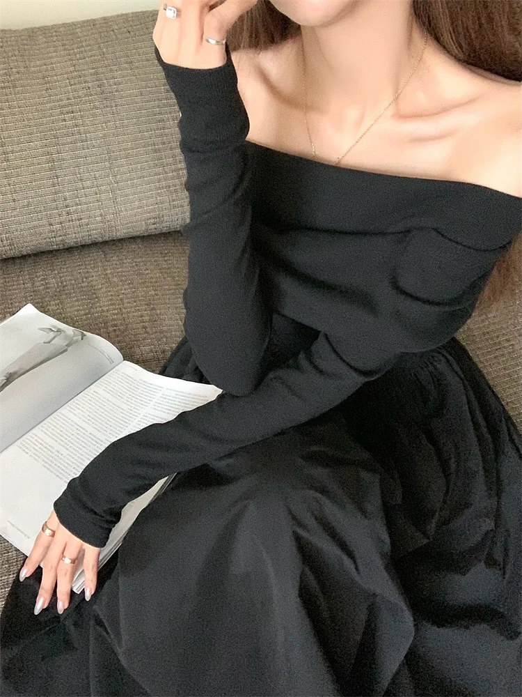 Off Shoulder Criss Cross Long Dress