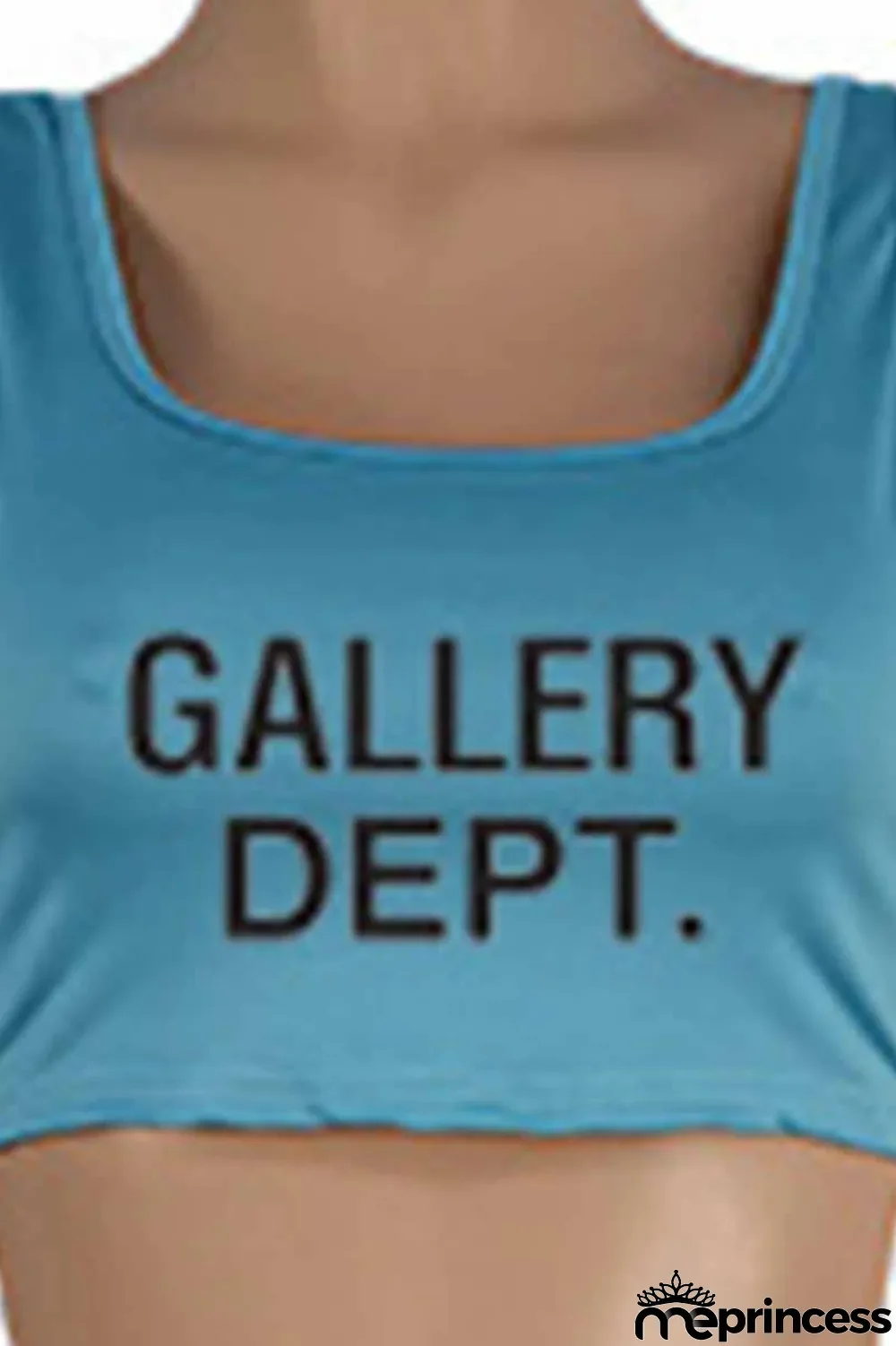 Light Purple Sportswear Print Letter U Neck Sleeveless Two Pieces