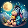 Eeyore Bear-Full Round Diamond Painting 40*40CM