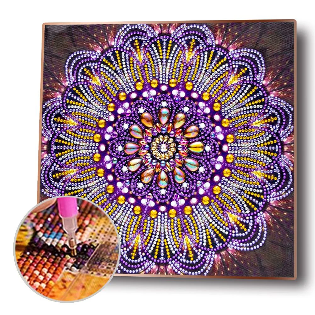 Diamond Painting - Special Shaped Drill - Mandala Pattern(30*30cm)