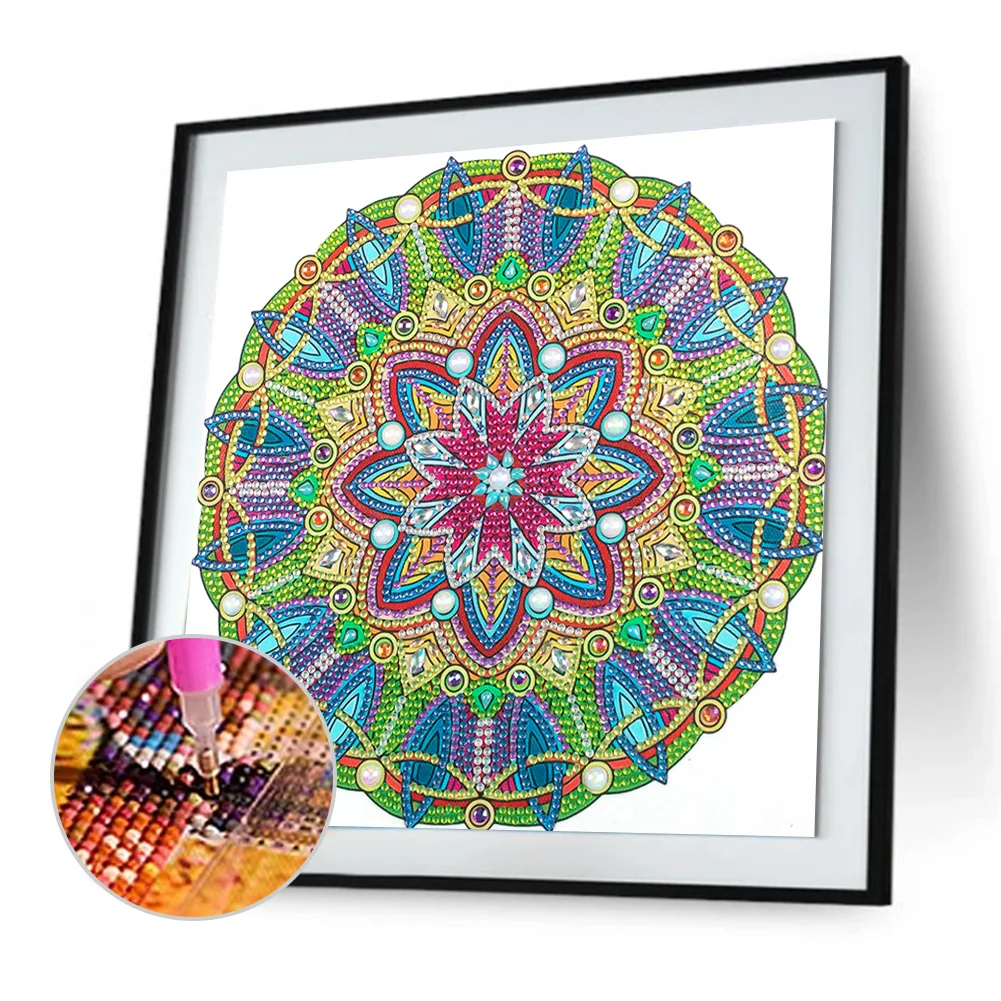 Diamond Painting - Special Shaped Drill - Mandala(30*30cm)