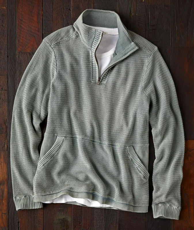 Men's Fashion Warm Pocket Long Sleeve Stand Collar Top