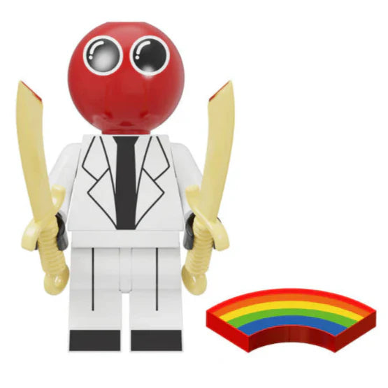 Red Rainbow Friend (Narrator) Custom Rainbow Friends Roblox Minifigure LBS monstertoys