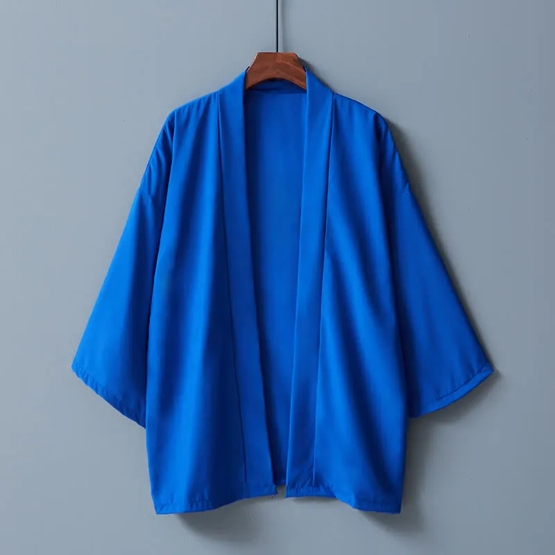 Vintage Pure Color Casual Cardigan Kimono Outerwear