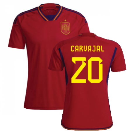 Spain Dani Carvajal 20 Home Shirt Kit Kids & Junior 2022-2023 With Shorts
