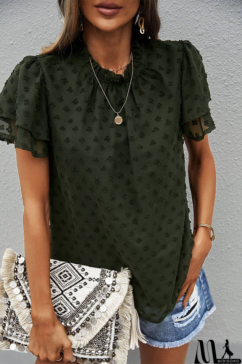 MidiSono - Breathable Comfort Mock Neck Top