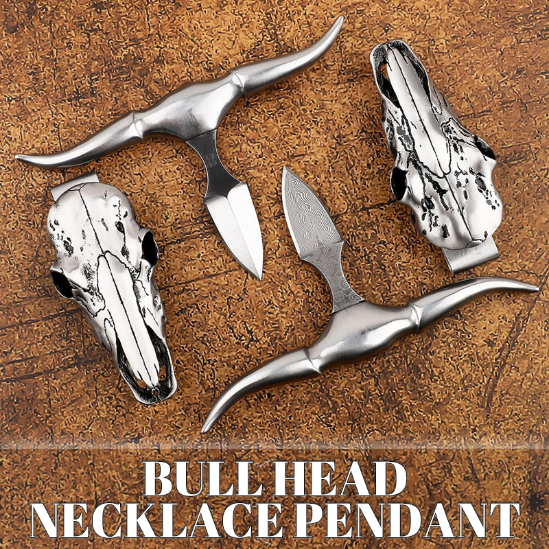 Bull Head Necklace Pendant