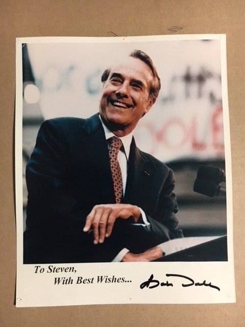 Bob Dole 8x10 Signed Photo Poster painting Auction House COA**