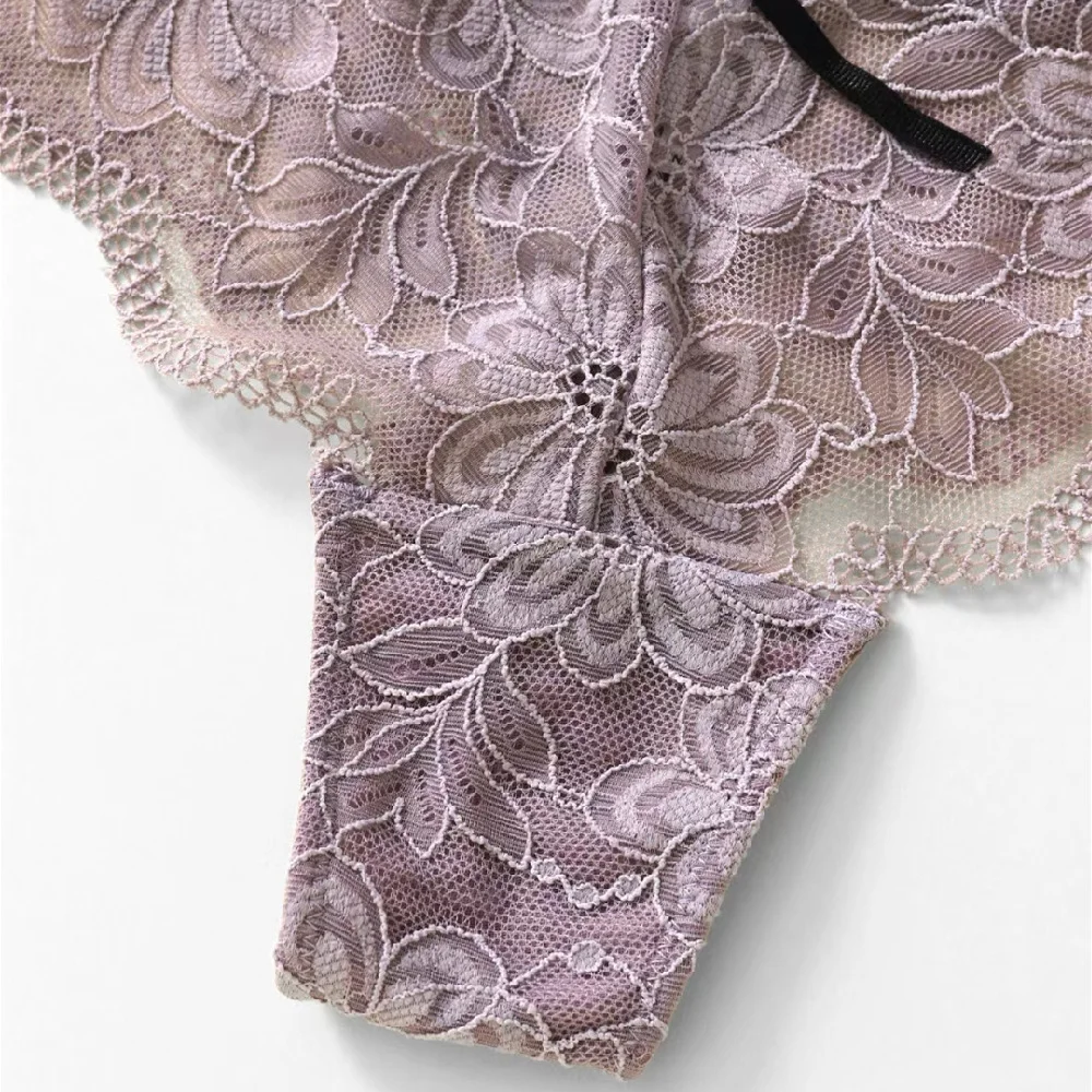 Athvotar Athvotar Three-Dimensional Lace T-Shirt Trousers Legs Around The Waist Delicate Embroidered Cotton Crotch Lady Thong