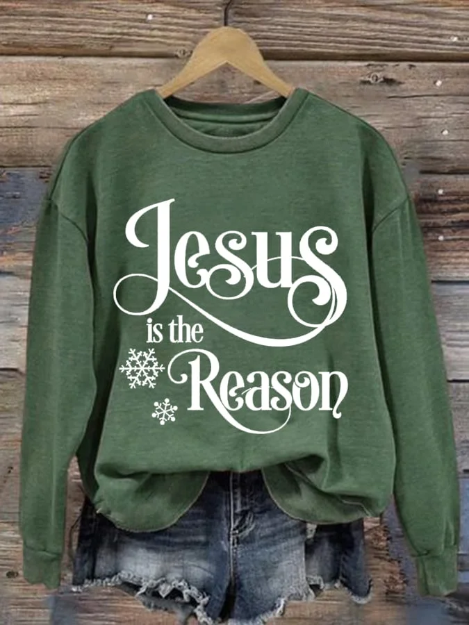 Women'S Jesus Is The Reason Long Sleeve Sweatshirt socialshop
