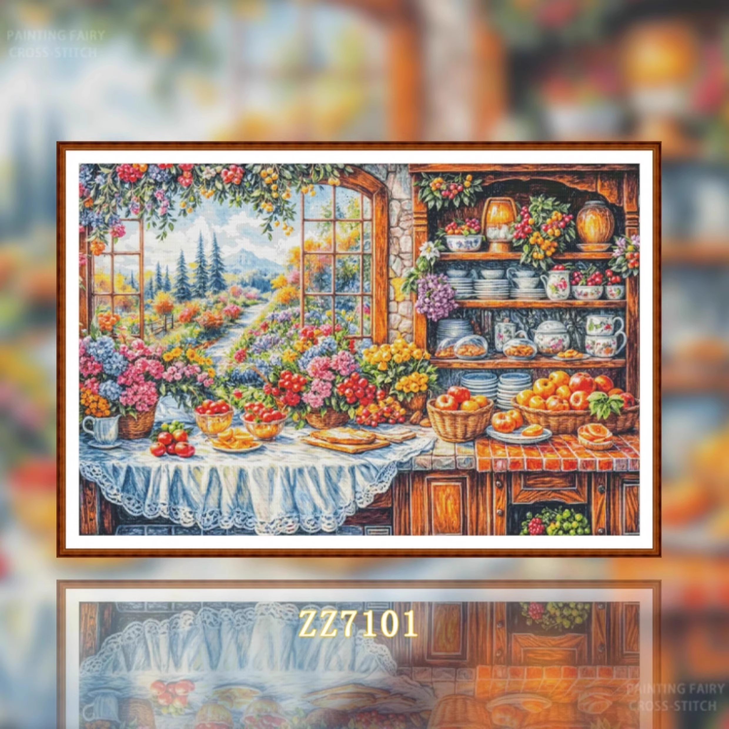 【ZZ7101-Spring Kitchen】 Painting Fairy Cross Stitch