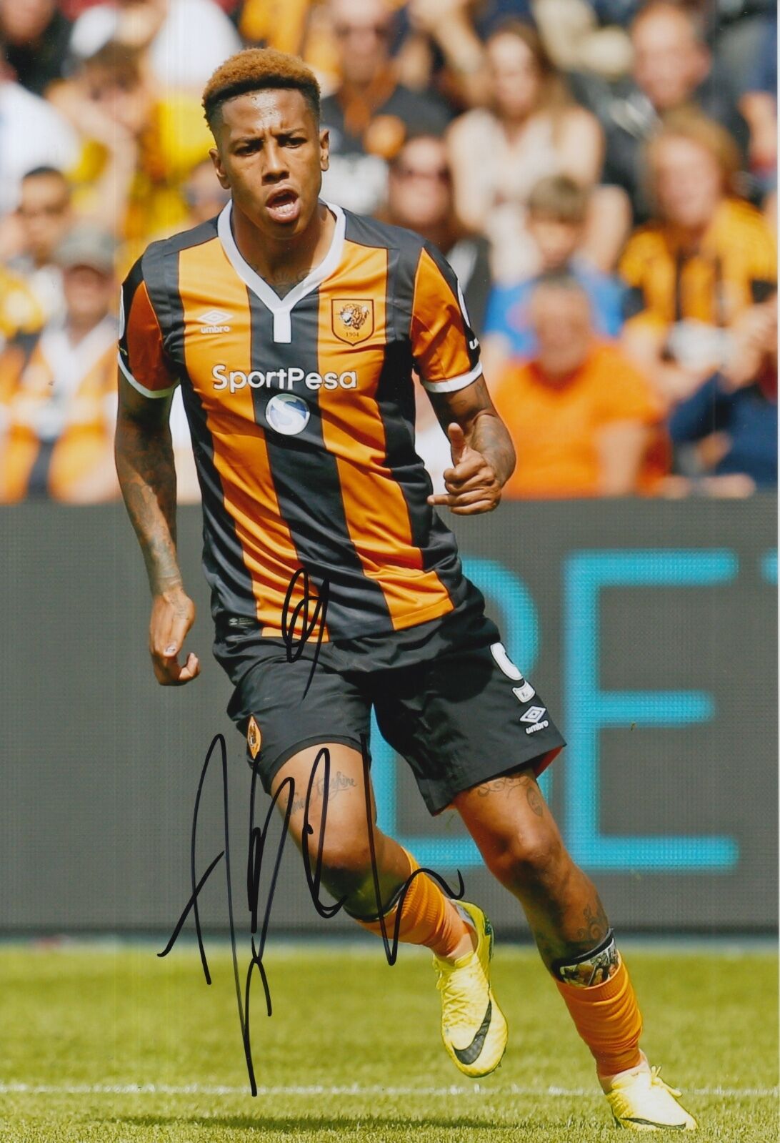 HULL CITY HAND SIGNED ABEL HERNANDEZ 12X8 Photo Poster painting 2.