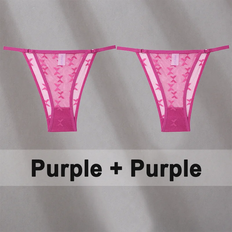 Billionm Lace Panties for Women Solid Color Intimates Underwear Perspective Low Waist Underpants Female Soft Breathbale Lingerie