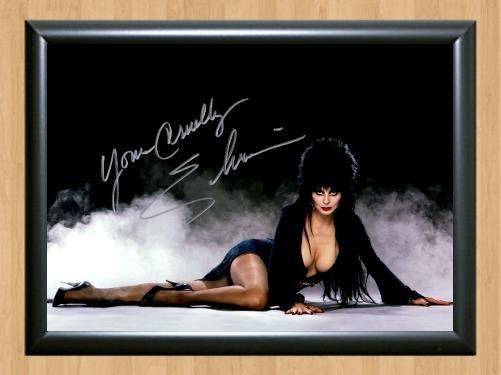 Elvira Mistress of the Dark Signed Autographed Photo Poster painting Poster Print Memorabilia A3 Size 11.7x16.5