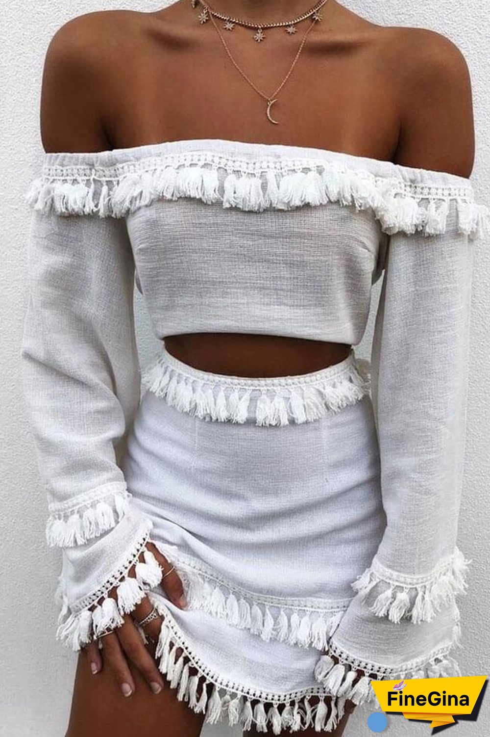Boho Tassel High Waist Beach Mini Skirt